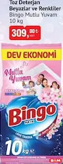 BİNGO MUTLU YUVAM TOZ DETERJAN BEYAZLAR VE RENKLİLER 10 KG